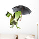 Frog with a Black Umbrella Wall Decal