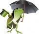 Frog with a Black Umbrella Wall Decal