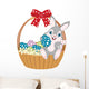 Easter Basket Bunny Wall Decal