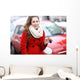 Young Woman Showing Car