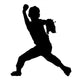 Baseball boy silhouette Wall Decal