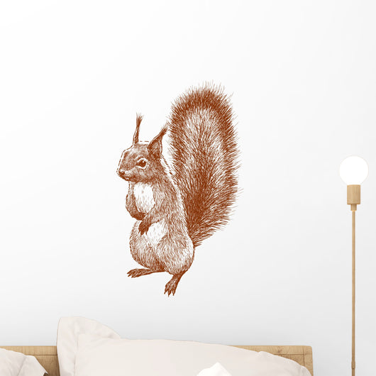 standing squirrel Wall Decal