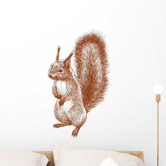 standing squirrel Wall Decal