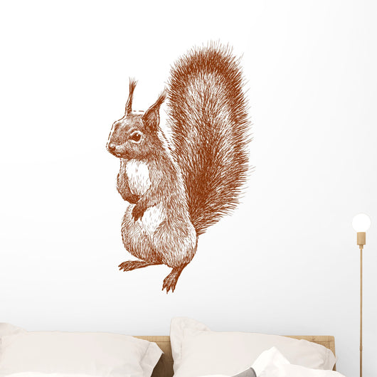 standing squirrel Wall Decal