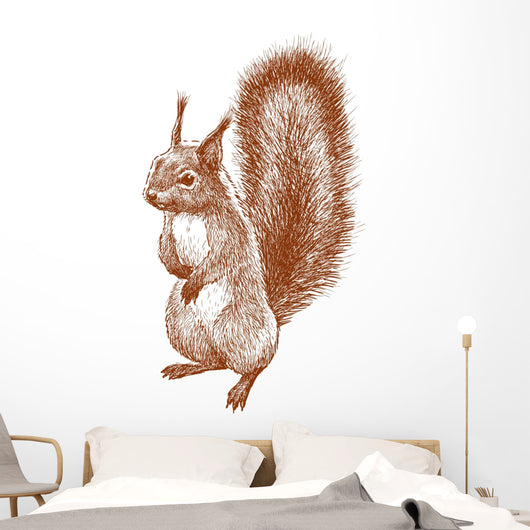 standing squirrel Wall Decal