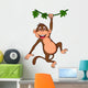 Cute monkey hanging Wall Decal