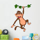 Cute monkey hanging Wall Decal
