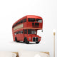 Red Double Bus Wall Decal