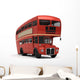 Red Double Bus Wall Decal