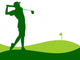 Golf Player Taking Shot