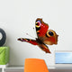 European Peacock butterfly (Inachis io) in flight Wall Decal
