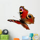 European Peacock butterfly (Inachis io) in flight Wall Decal