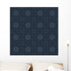 Seamless Indigo Retro Pattern Wall Decal