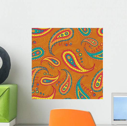 Paysley Elements Seamless Pattern Wall Decal