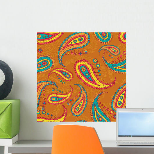 Paysley Elements Seamless Pattern Wall Decal