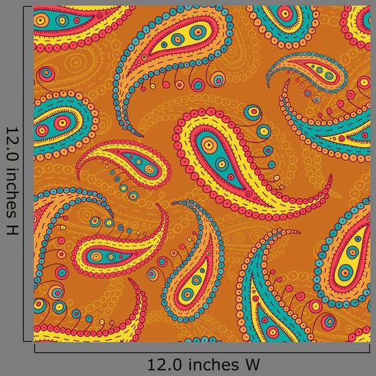 Paysley Elements Seamless Pattern Wall Decal
