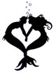 Sea of Love Mermaid Silhouette Wall Decal