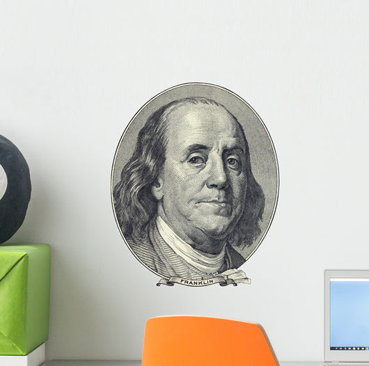Portrait of Benjamin Franklin Wall Mural