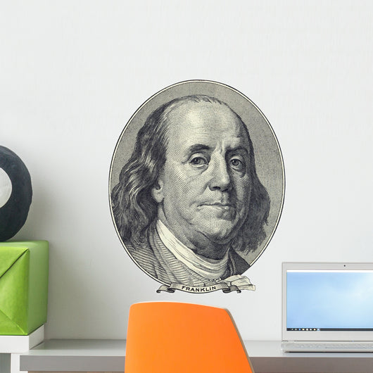 Portrait of Benjamin Franklin Wall Mural