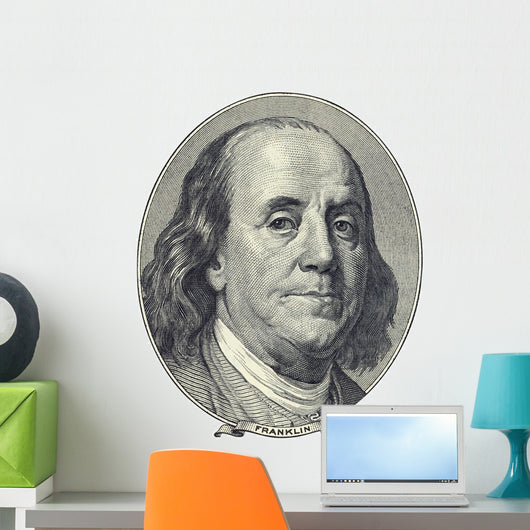 Portrait of Benjamin Franklin Wall Mural