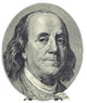Portrait of Benjamin Franklin Wall Mural
