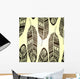 Seamless Feather Vector Pattern Wall Decal