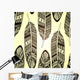 Seamless Feather Vector Pattern Wall Decal