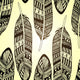 Seamless Feather Vector Pattern Wall Decal