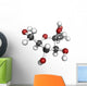 Fructose fruit sugar molecule, chemical structure Wall Decal