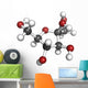Fructose fruit sugar molecule, chemical structure Wall Decal