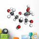 Fructose fruit sugar molecule, chemical structure Wall Decal