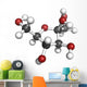 Fructose fruit sugar molecule, chemical structure Wall Decal