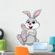 Cute rabbit bunny sitting Wall Decal