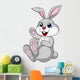Cute rabbit bunny sitting Wall Decal
