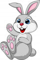 Cute rabbit bunny sitting Wall Decal