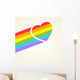 Rainbow heart Wall Decal