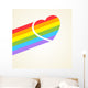 Rainbow heart Wall Decal