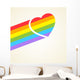 Rainbow heart Wall Decal