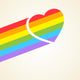 Rainbow heart Wall Decal