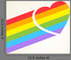 Rainbow heart Wall Decal
