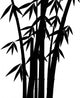 black bamboo stems Wall Decal