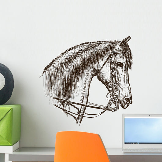 horse in harness Wall Decal