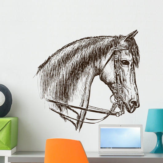horse in harness Wall Decal