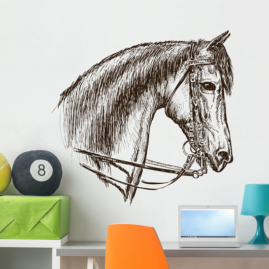 horse in harness Wall Decal