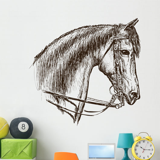 horse in harness Wall Decal