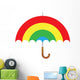 Rainbow Parasol Umbrella Wall Decal