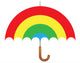 Rainbow Parasol Umbrella Wall Decal