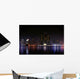 View of Detroit Skyline at Night Michigan Wall Mural