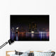 View of Detroit Skyline at Night Michigan Wall Mural