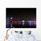 View of Detroit Skyline at Night Michigan Wall Mural